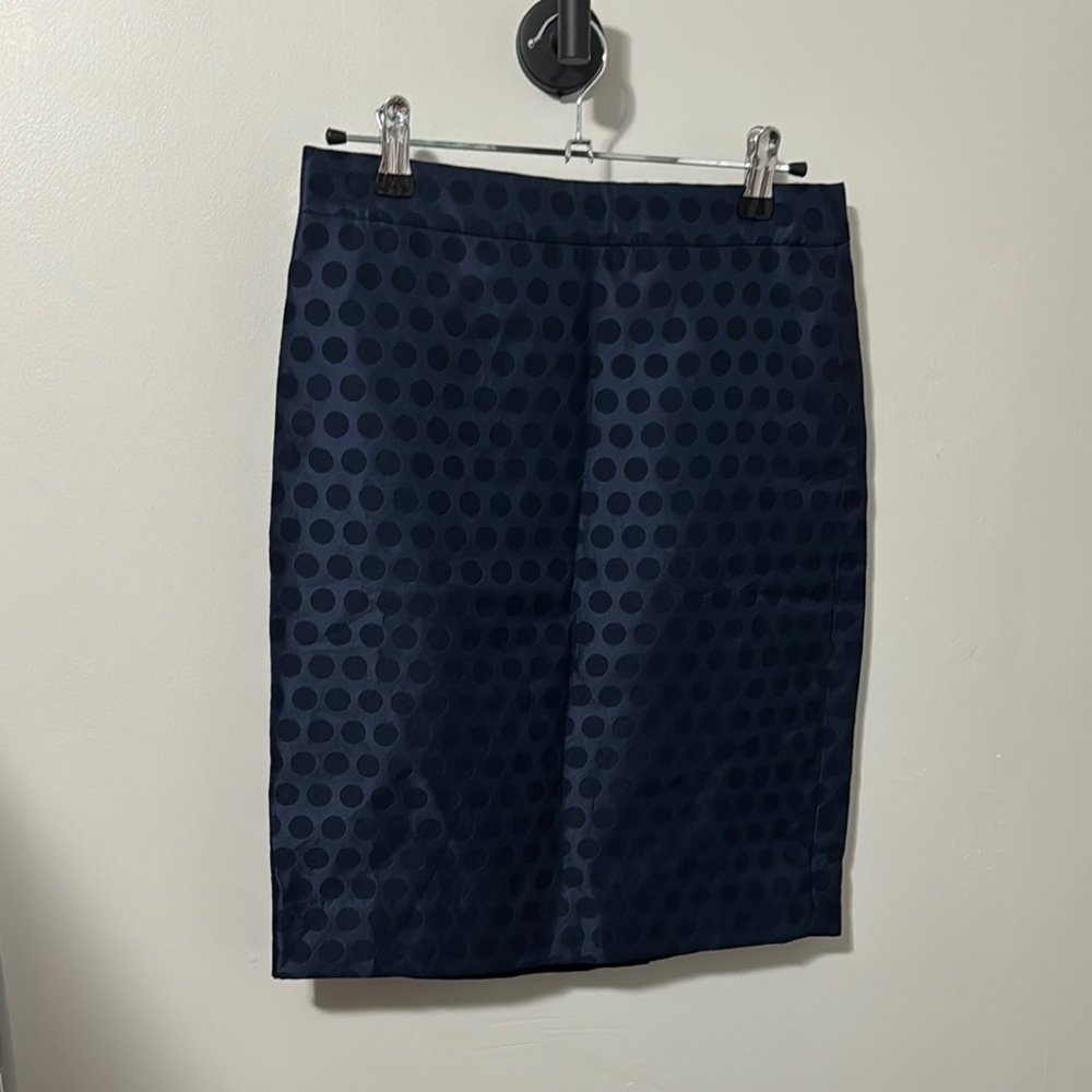 NWT! J. Crew Navy Blue Polka Dot Skirt